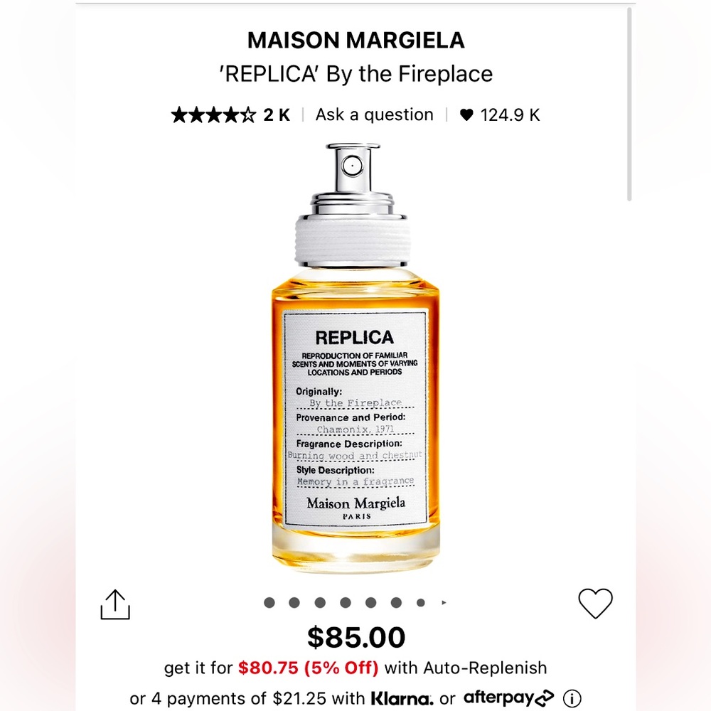 Replica by the fire perfume
